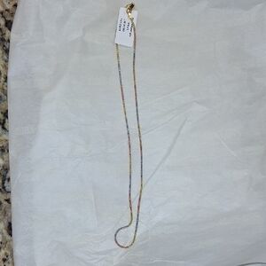 Sterling Silver Elegant Tri-Color Necklace